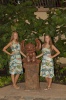 Lauren and Meagan with Stitch Statue at Aulani