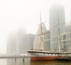 South Street Seaport on a Foggy Day